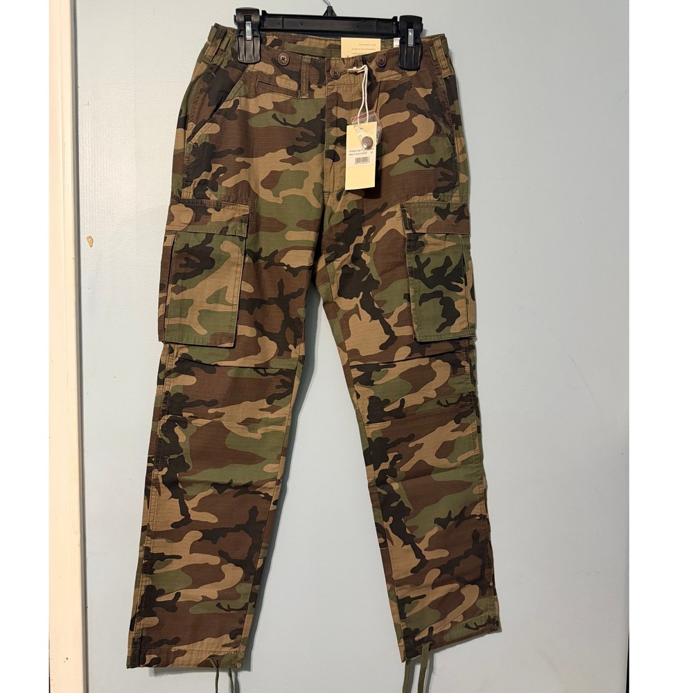 mnml Men's 29 Vintage Cargo Pants Camo Woodland Ripstop 2198